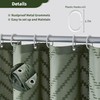 Siiluminisoy Extra Long Sage Green Boho Shower Curtain with Tassel,