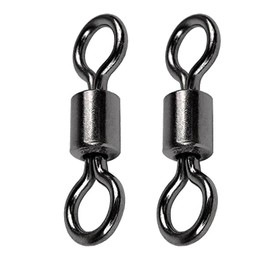 AMSYPORTS High Strength Fishing Swivel Connector Saltwater Freshwater Barrel Swivels Rolling Heavy Duty Swivels Fishing Copper Black Nickel, 100pcs, 43lbs