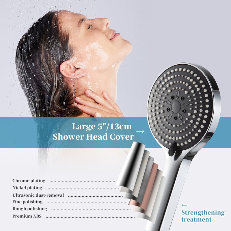 OFFO Shower Head and Hose Set, 6 Modes Handheld Shower