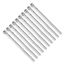 CoCud Diamond Drill Bits, 3mm Cutting Diameter, Nickel-plated Coating Diamond Core Drill Hole Saws - (Applications: for Glass Precision Drilling Bits Tools), 10-Pieces