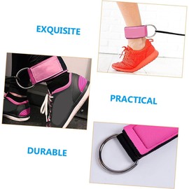 Ankle Strap for Cable Machines and Resistance Bands,1Pair Adjustable Ankle Strap with Double D-Rings and Neoprene Support,Comfortable Adjustable Padded Ankle Wrist Cuffs Neoprene Padded Straps, (Pink)