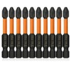 Saipe 10PCS Magnetic PZ2 Pozi Screwdriver Bit Set Quick Release
