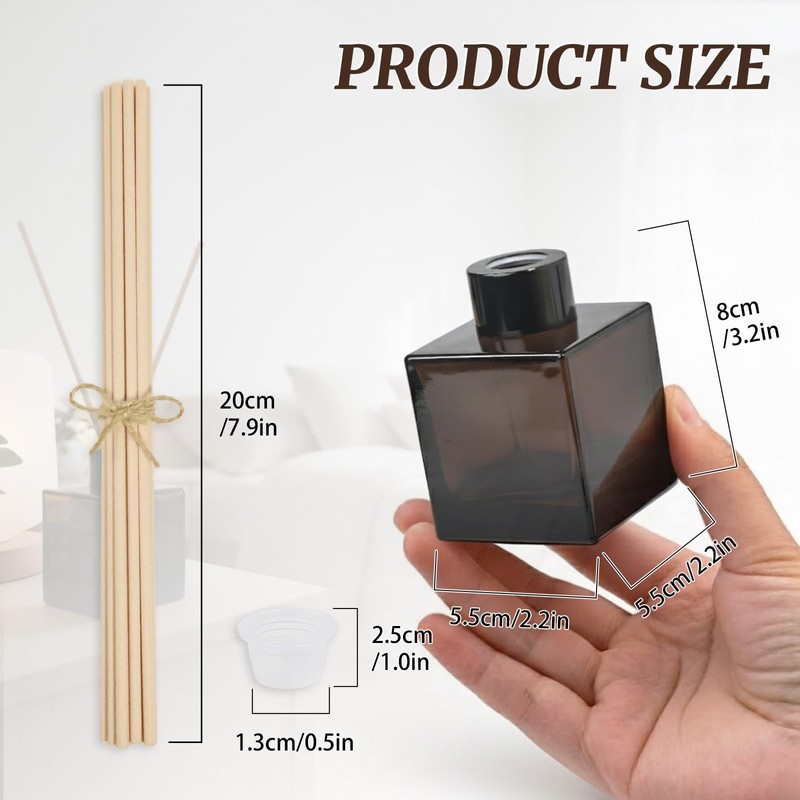 Nongcunren 100ml 1pcs Reed Diffuser Bottles,Fragrance Diffuser Empty Bottle with