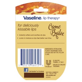 Vaseline Lip Therapy Lip Balm Mini, Creme Brulee, 0.25 oz