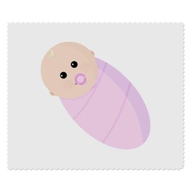 2 x 'Cute Baby Girl' Microfibre Lens/Glasses Cleaning Cloths (LC00030386)