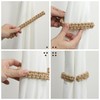 4 Pack Linen Braided Curtain Tiebacks, Boho Rustic Curtain Holdback