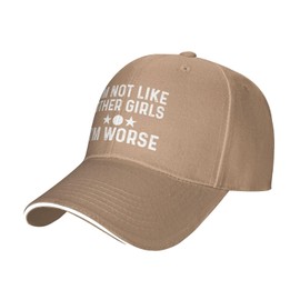 Suirtaeop I'm Not Like Other Girls I'm Worse Hat for Women Baseball Hat with Design Hat Natural