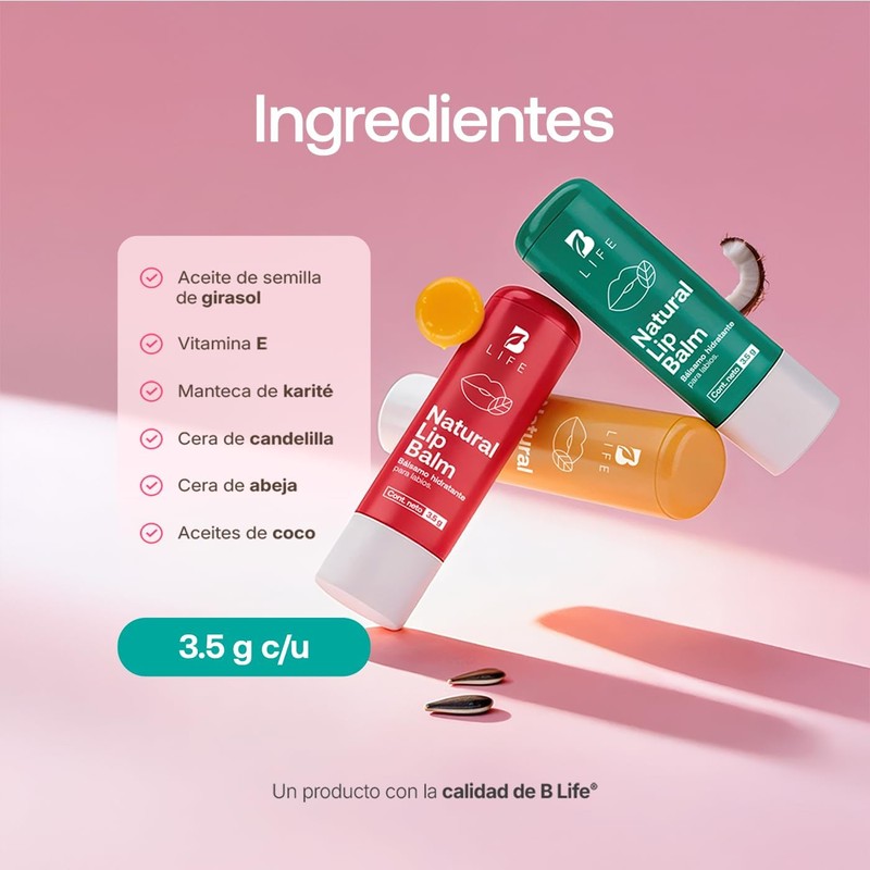 B Life Kit De 6 Bálsamos Labiales en Barra con