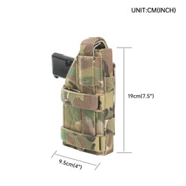 EXCELLENT ELITE SPANKER Tactical Adjustable Pistol Holster for M1911 G17 G18 G19 G26 G34 XD-45acp CZ P-10C (MC)