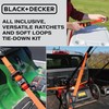 BLACK+DECKER BDX1021 8-Piece Ratchet Strap and Soft Loop Kit with