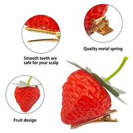 3D Fruit Hair Claws 10 PCS Set for Women Teens Girls, SourceTon Realistic Peach, Orange, Strawberry Clips, Non-Slip Grip for Thick Hair, Cute Hair Accessories for Daily Use (Spring Summer Styles)