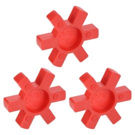 sourcing map 3pcs L90 Jaw Coupling Insert, Urethane Flexible Solid Type Jaw Coupling Center Insert for L Jaw Coupling L-Jaw Coupler Set, Red
