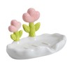 Dual Purpose Creative Cute Flower PP Soap Box for Bathroom