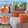uxcell 2Pcs Stretch Armrest Covers, Chenille Soft Armchair Slipcovers Couch