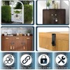 Stainless Steel Padlock Latch, 2 Pcs Door Hasp Lock for