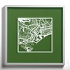 Singapore Paper Cut Map White 30x30 cm Paper Art