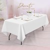 Pesonlook 1 Pack White Rectangle Tablecloth, 60 x 126 Inch