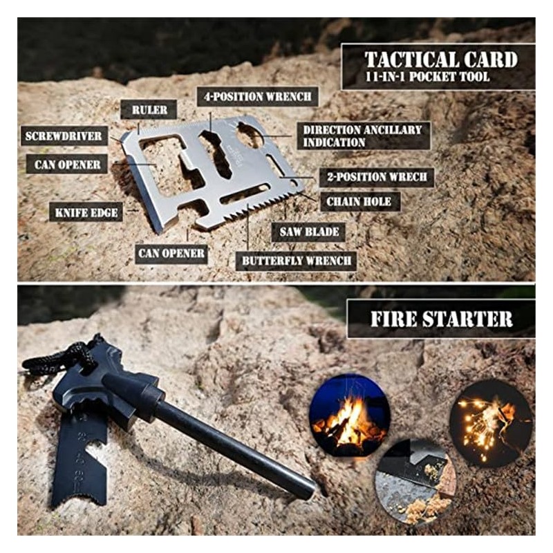 Allgo Outdoors 150+ Tactical Survival and Med Kit Emergency First