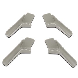 G-PLUS RV Rain Gutter Spout Long Version Left and Right Grey Gutter Spout 3 1/2" Long 4pcs