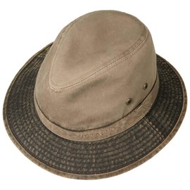 Stetson Drasco Men's Leisure Hat - Fishing Hat Crushed Hat Fishing Hat with Edging Spring Summer Autumn Winter, dark beige