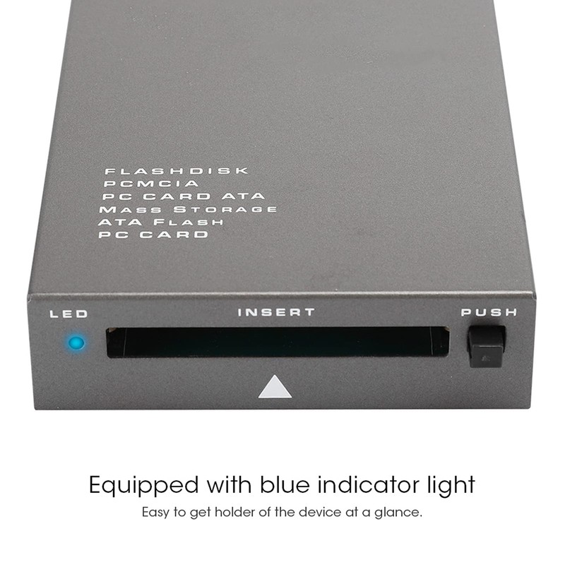 FAUOSWUK PC Card Reader,USB2.0 Plastic Version Interface PCMCIA Card Reader