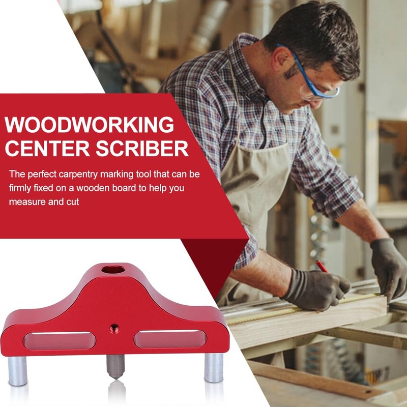 Uadme Centre Finder Line Scriber, Resistant Aluminum Alloy Scribing Marking
