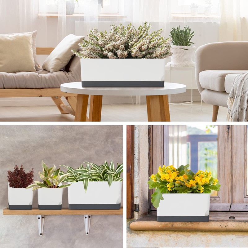 Vugosson Self Watering Planters Pots for Indoor Plants, 7 Pack