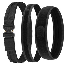 VOTAGOO GEAR Tactical Belt, 1.75” Molle Belt with Cobra Quick Release Buckle, Heavy Duty Gun Belt with Inner Belt and Anti-slip Pad for Range Activity, Airsoft