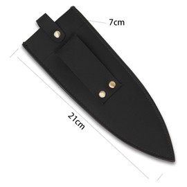 Qchengsan Cowhide Leather Knife Sheath, 8 Inch Chef Knife Guard, Heavy Duty Universal Knife Cover or Sleeves, Chef Meat cleaver sheath with Belt Loop(8.2" Lx2.2 W)