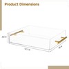 Transparent Clear Acrylic Serving Tray with Metal Handle - 12x10