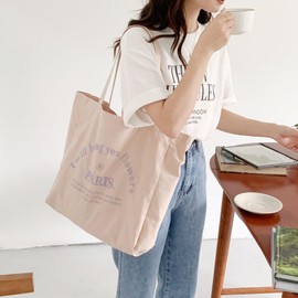 Kehpish Cotton Canvas Tote Bag Reusable Soft Grocery Cloth Bag Floral Shoulder Bag for Beach Travel Shopping