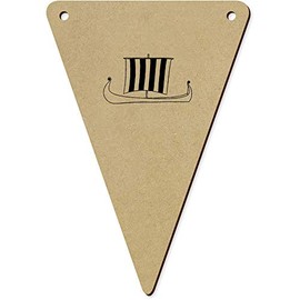 5 x 140mm 'Viking Ship' Wooden Bunting Flags (BN00054513)