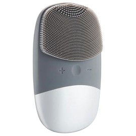 PureGlow Silicone Facial Cleansing Brush, Pink, Deep Cleaning and Exfoliating Scrubber (Gray)