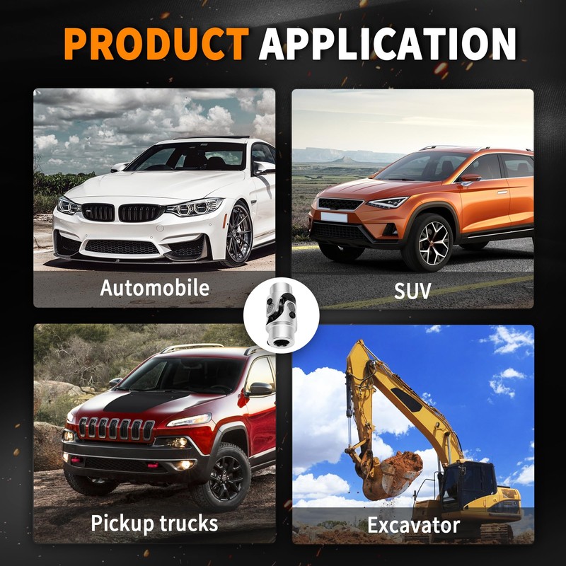 3/4" -30 Spline X 3/4" DD Chrome Steering Universal Joint