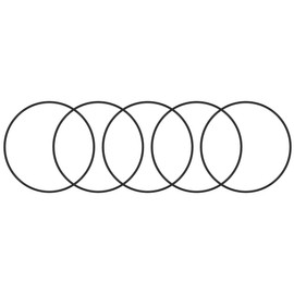 sourcing map Pack of 5 O-rings nitrile rubber seal 135 mm or 130.2 mm i.D. 2.4 mm width
