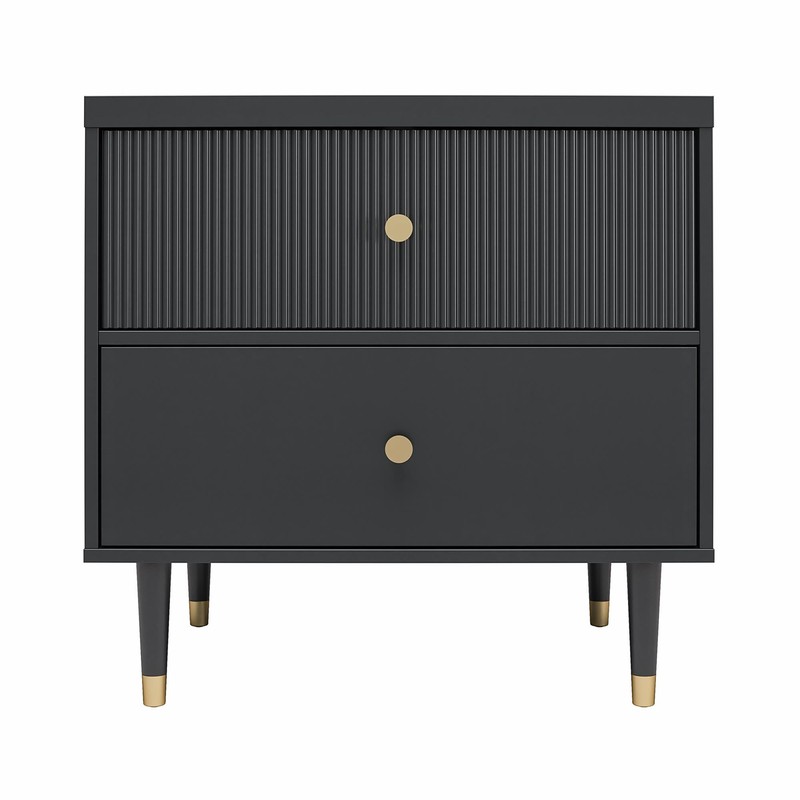 CosmoLiving by Cosmopolitan Elizabeth Nightstand, Black