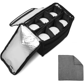 Kotipi 6 Cup Drink Delivery Bag Insulated w/ Dividers, Handles & Towel