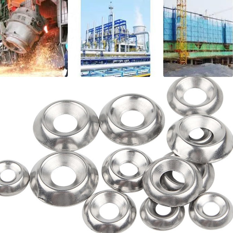 100 PCS Stainless Steel Cup Washers, M6 Countersunk Finishing Washers