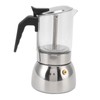 Glass Moka Pot Stainless Steel Heat Resistant Portable Classic Italian