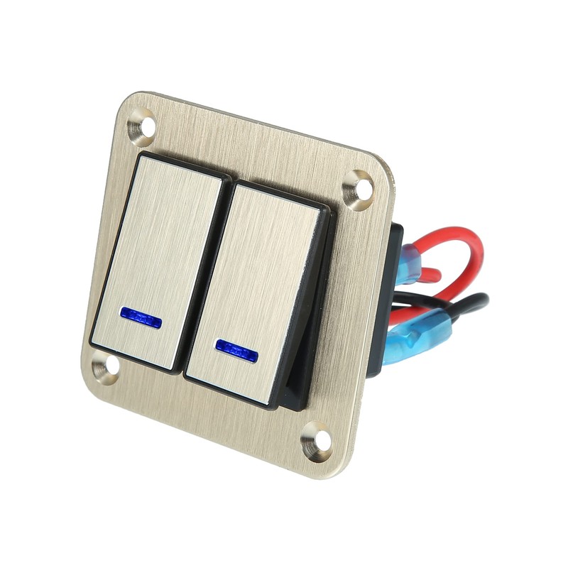 X AUTOHAUX 2 Gang Rocker Switch Panel 3 Pin on