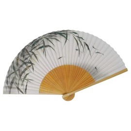 Koushodo Men's Fan, Sasayu Shiraki, 8.7 inches (22 cm)