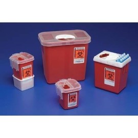 Sharps Container, 1qt Red Clr, 1 ea