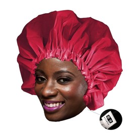 ELEBOX Premium Collection Super Jumbo Shower Cap Red