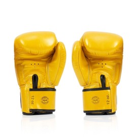 Fairtex BGV19 Deluxe Tight-Fit Gloves (Gold, 16 oz)