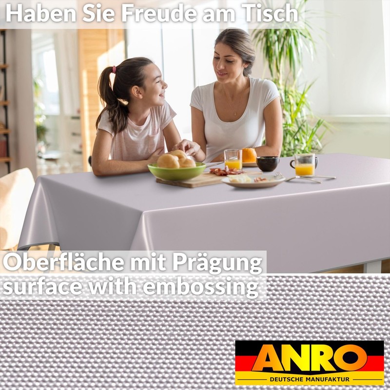 ANRO Oilcloth Tablecloth, Washable, Oilcloth, Garden Tablecloth, Outdoor, Indoor, 160