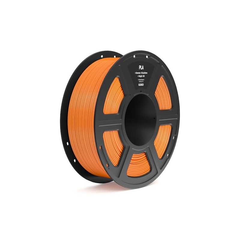 ELEGOO PLA Filament 1.75mm Orange 1KG, 3D Printer Filament Dimensional