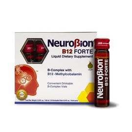 Neuro B12 Forte Liquid Dietary Supplement - 10 Vials with Vitamin B12 & Vitamin B6, Made in the US, Suitable for Adults, 18-Month Shelf Life - Healthcare, Edible Fitness - Cantidad: 1