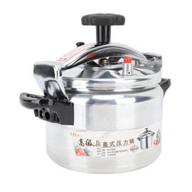 Quart Pressure Cooker, Aluminum Pressure Cooker Pot with Pressure Gauge and Cooking Rack for Family or Commercial Use (9L)