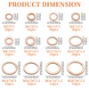 330 PCS Copper Sealing Rings Assortment Set, 12 Sizes Copper