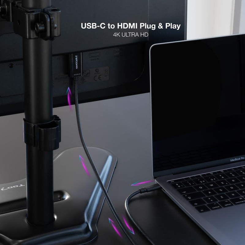 NANOCABLE 10.15.5105 Konverterkabel USB-C auf HDMI, USB-C/M - HDMI/M, Schwarz,